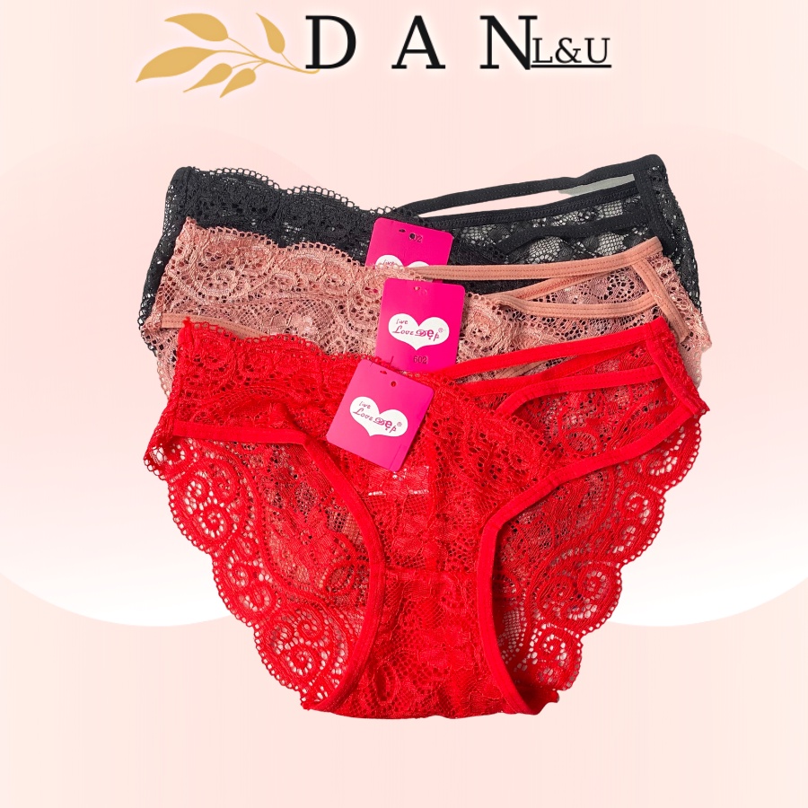 Quần Lót Ren Siêu Mềm Mịn Dây Chéo Sexy Quyến Rũ DAN L&amp;U 602