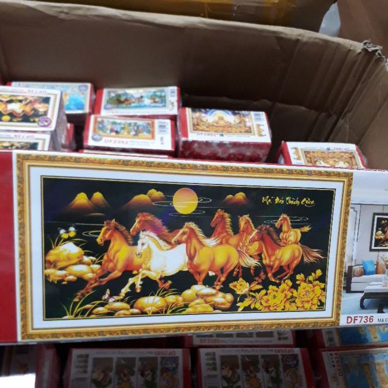 TRANH ĐÍNH ĐÁ MÃ ĐÁO THÀNH CÔNG DF736 (180*85)