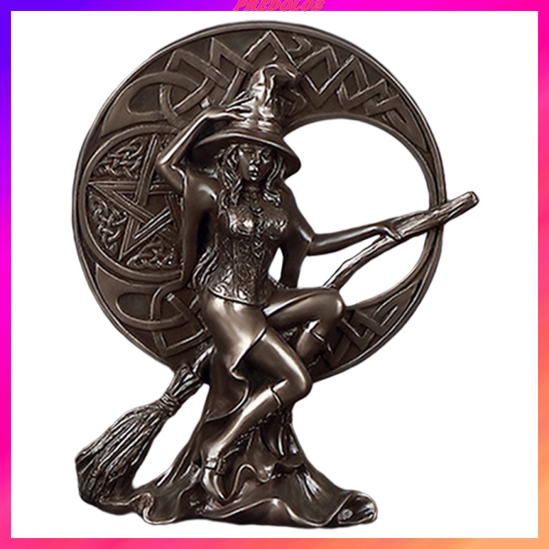 Witch Figurines Witchcraft Sculpture Office Statue Deco