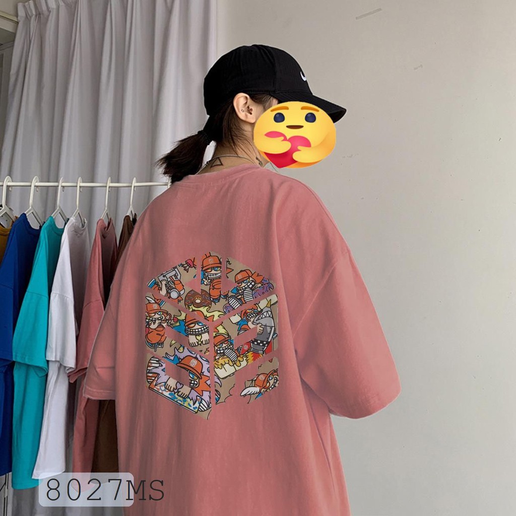 ÁO THUN UNISEX TAY LỠ MIX TAB NAM VÀ NỮ IN HÌNH SIÊU HOT | BigBuy360 - bigbuy360.vn