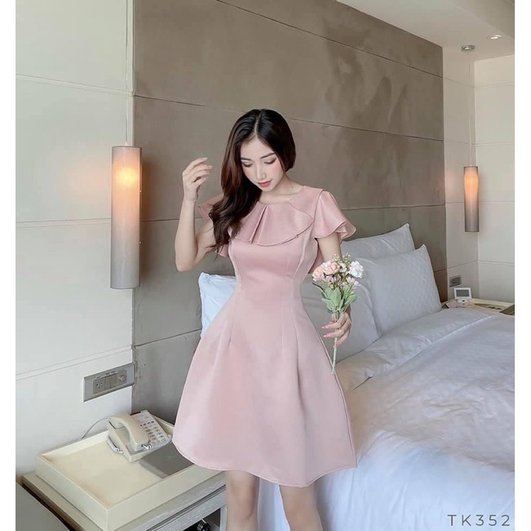 Đầm dự tiệc tay bèo 2 màu siêu dễ thương | BigBuy360 - bigbuy360.vn