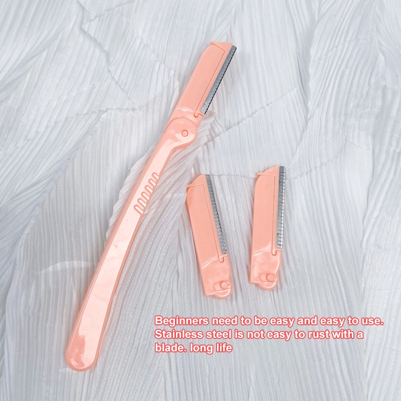 READY STOCK Folding eyebrow trimming  female beginner safety type free replacement professional eyebrow trimming  set uniq | BigBuy360 - bigbuy360.vn