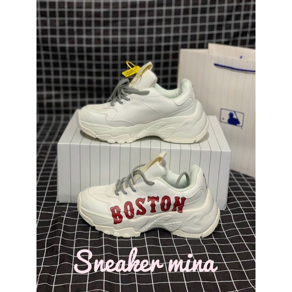 Giày mlb boston chữ in . giày thể thao nam nữ sneaker full box