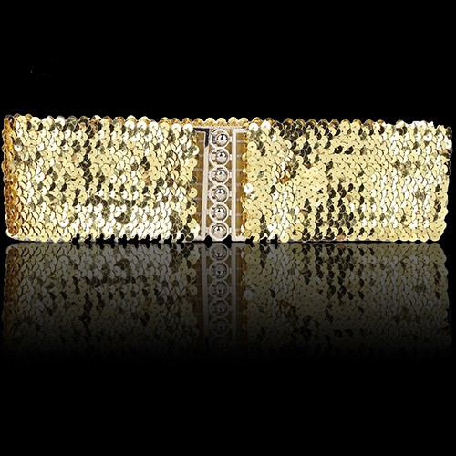 Thắt Lưng Đính Kim Sa Lấp Lánh Co Dãn Cho Nữ