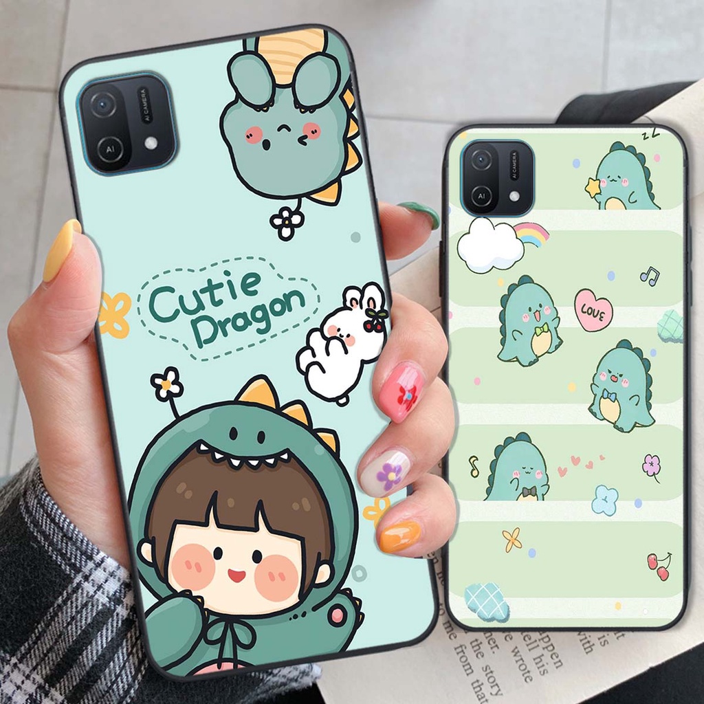 Ốp Oppo A16k in hình khủng long Dino siêu dễ thương