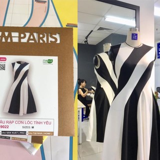 [Rập Giấy] Rập Đầm Cơn Lốc Tình Yêu ,Trên Ôm Dưới Xòe , Phom Đẹp, Thiết Kế Độc Đáo , Sang Chảnh -D9022