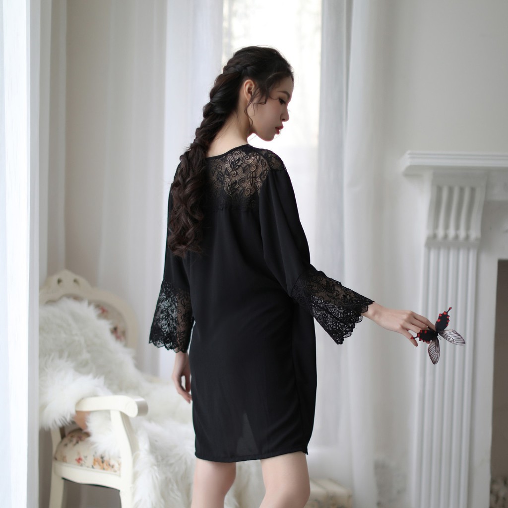 [ Xé Không Rách Nha hii] Áo choàng ngủ gợi cảm chất cao cấp mềm mịn A615-áo choàng ngủ phi lụa | BigBuy360 - bigbuy360.vn