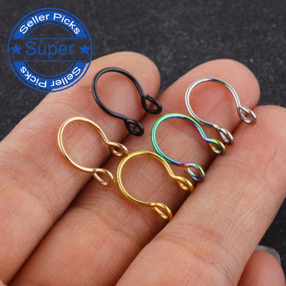 Khuyên mũi giả không cần xỏ sử dụng một lần kiểu dáng thời trang L9E4 K7R7 I8T0