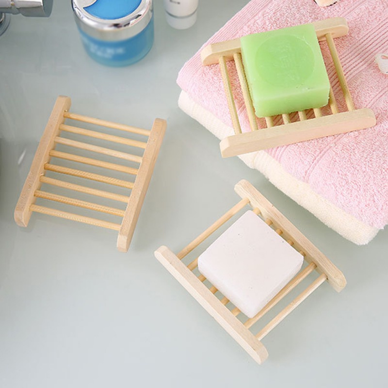 Khay Gỗ Đựng Xà Phòng Ráo Nước Tiện Dụng Cho Phòng Tắm