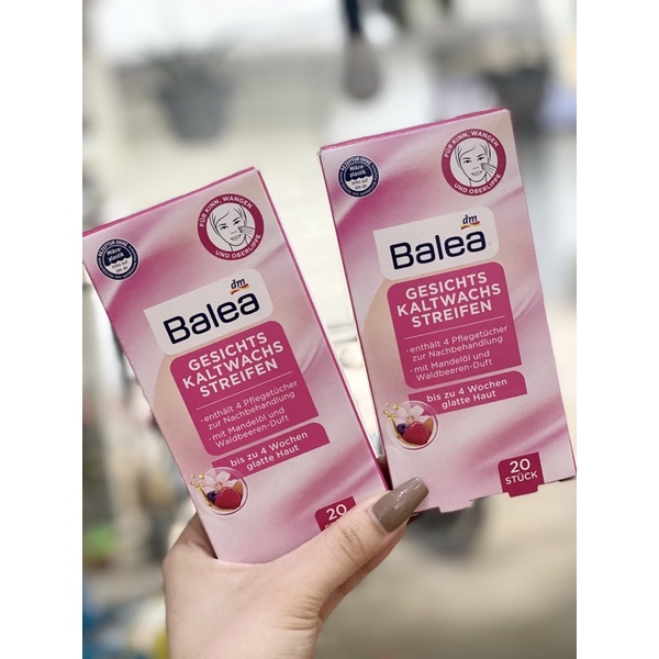 (có che tên) MIẾNG WAX TẨY LÔNG RIA MÉP, TẨY LÔNG MẶT BALEA HỘP 20 MIẾNG