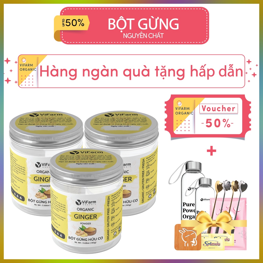 Bột Gừng Nguyên Chất 80G Sấy Lạnh Gia Vị Cổ Truyền Tốt Cho Sức Khoẻ