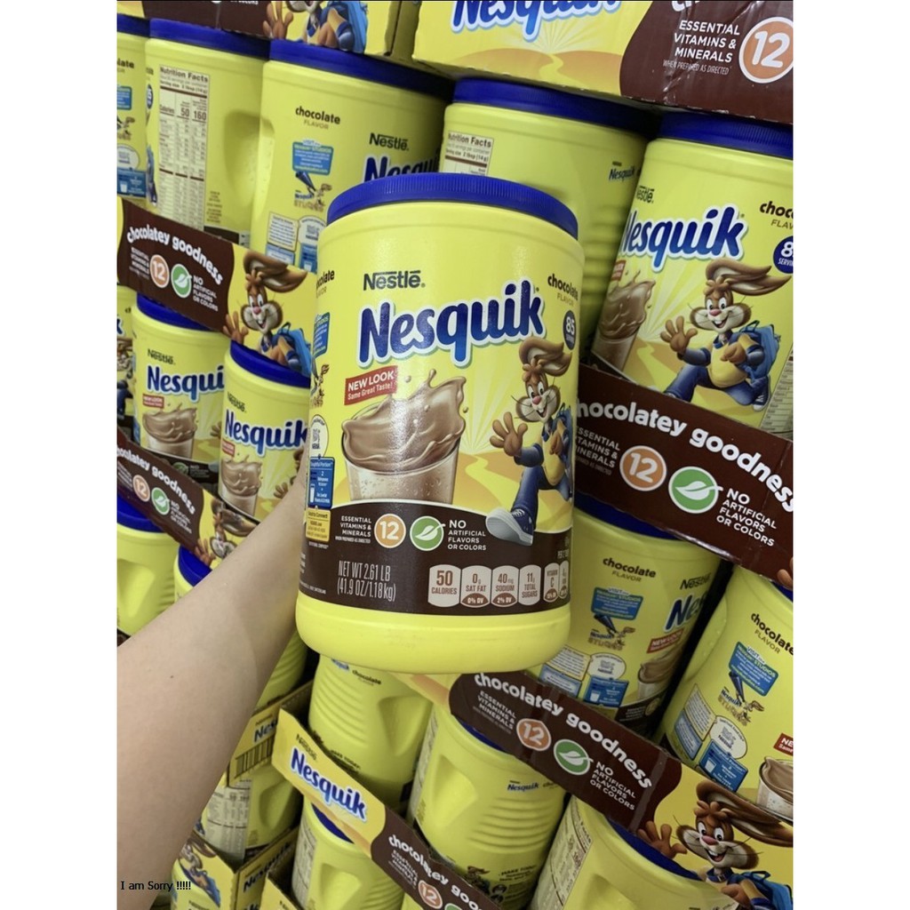 [CHÍNH HÃNG] SỮA BỘT SOCOLA NESQUIK 1,18Kg của Mỹ