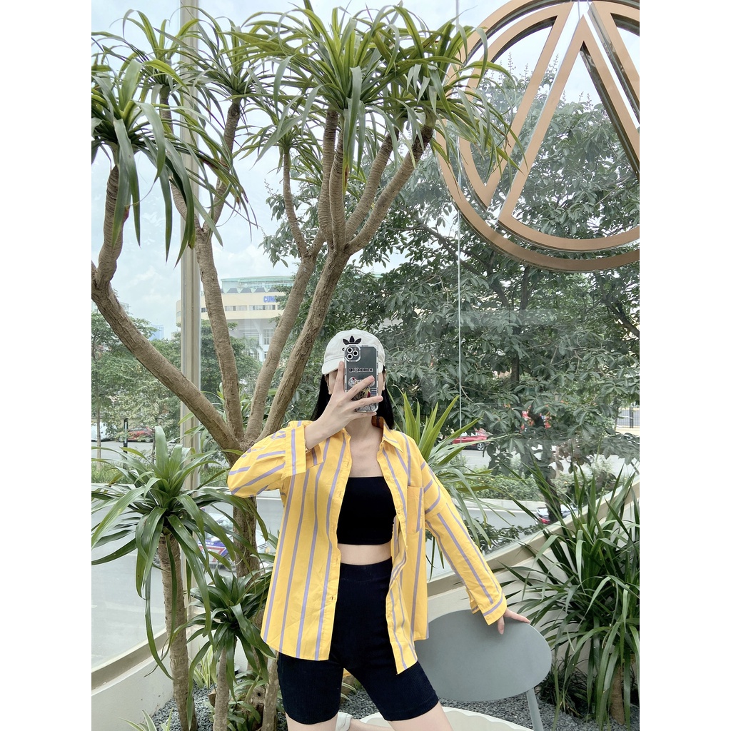 Áo Sơ Mi Kẻ Vàng Chất Liệu Cotton Thoáng Mát Dễ Chịu  - TA001 | BigBuy360 - bigbuy360.vn