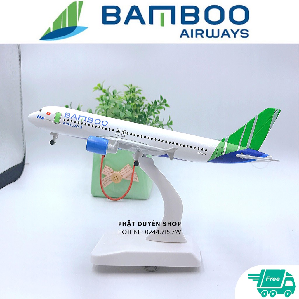 [ishop268] Máy bay Bamboo Airways 20cm - Mua hàng an tâm