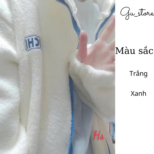 Áo  khoác lông dài tay mềm mịn ấm áp ảnh thật