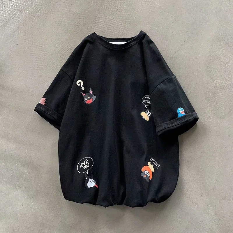 Áo thun tay lỡ dáng rộng phong cách Hàn Quốc trẻ trung thời trang dành cho nam