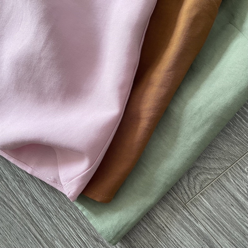 ( HÀNG THIẾT KẾ CAO CẤP )SET CHÂN VÁY KÈM ÁO KAKI LỤA 3Màu