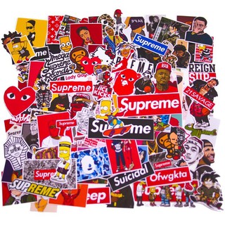 Set 100 Sticker hình dán Supreme hàng thương hiệu