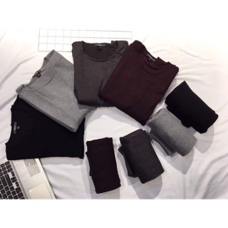 Bộ len giữ nhiệt nam dòng len lông thỏ xuất nhật