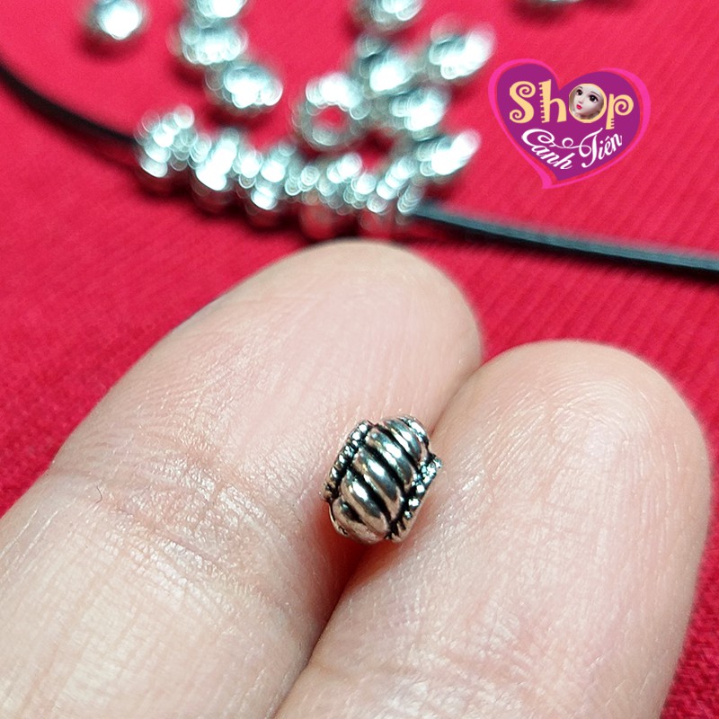 20 hạt Charm Tròn Khía múi Mạ Bạc 5mm - Nguyên liệu làm Vòng Cổ, Vòng Tay, Bông tai Thủ Công