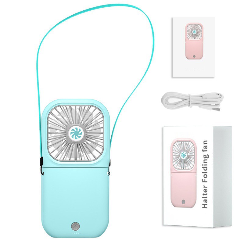 QUẠT MINI HALTER FOLDING FAN CỔNG SẠC USB TIỆN LỢI ĐỒNG THỜI SẠC PIN - ĐEO CỔ - GẬP GỌN BỎ TÚI - DUNG LƯỢNG PIN KHỦNG | BigBuy360 - bigbuy360.vn