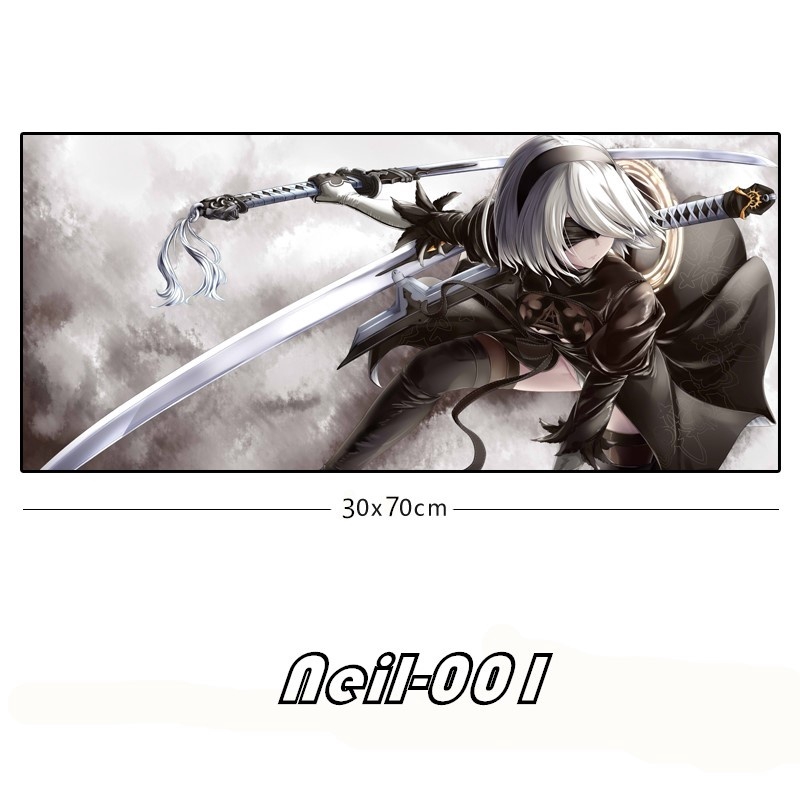 Tấm Lót Chuột Và Bàn Phím Cỡ Lớn In Hình Anime NieR Automata 2B 9S