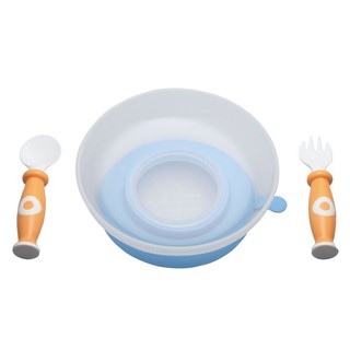 Bộ chén ăn có hít dính, muỗng và nỉa cho bé Sucker bowl with spoon and fork Graco