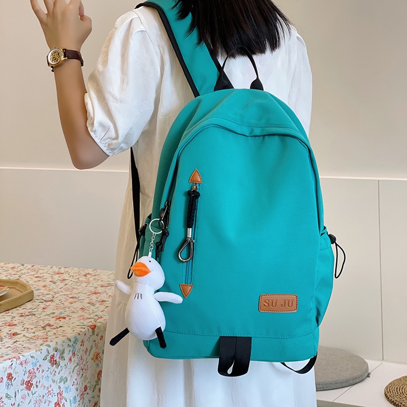 Ba lô Prettyzys thời trang Hàn Quốc 2021 14 inch phong cách học đường cho nữ