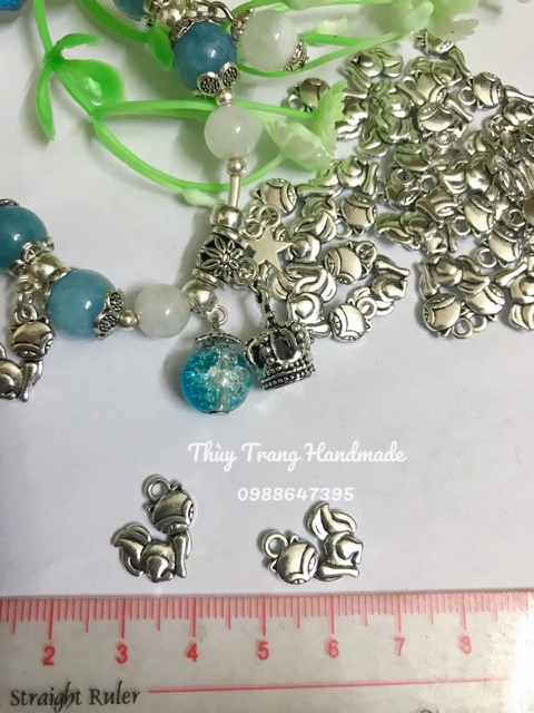 Charm tiểu hồ ly mắn trang trí vòng tay, đồ trang sức handmade