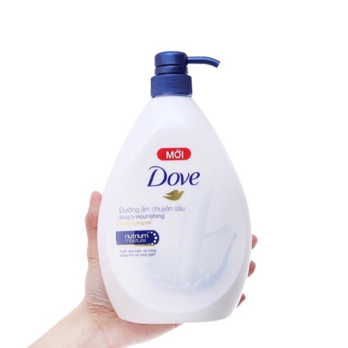 Sữa Tắm Dove Dưỡng Ẩm Chuyên Sâu Dưỡng Ẩm Sáng Mịn 900g