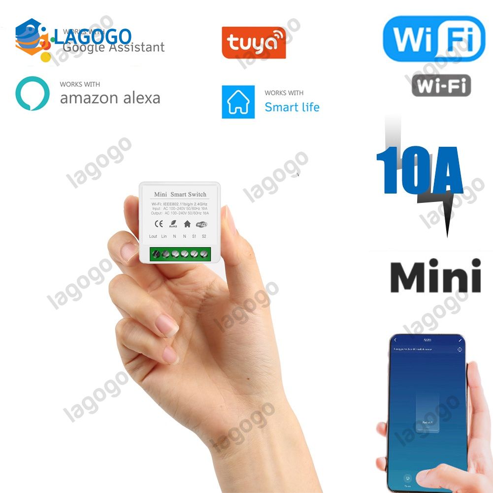 MINI Wifi Thông Minh Tắc Hẹn Giờ Hẹn Giờ Không Dây Thiết Bị Chuyển Mạch Thông Minh Tự Động Hóa Nhà Tương Thích với Tuya Alexa Google Nhà✔