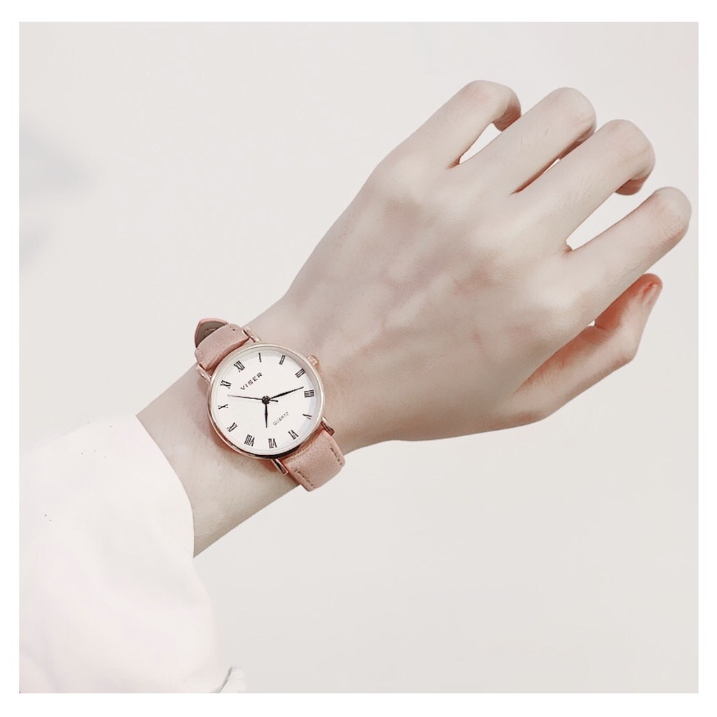[SIÊU ĐẸP]ĐỒNG HỒ NỮ DÂY DA VISER MẶT CARO SIÊU ĐẸP THỜI TRANG | BigBuy360 - bigbuy360.vn