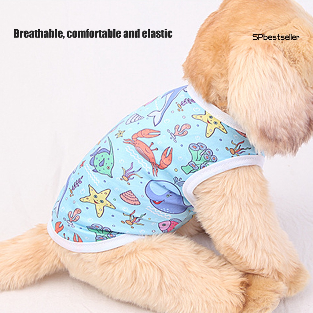 Áo Dệt Kim Thoáng Khí In Họa Tiết Hoạt Hình Cho Thú Cưng