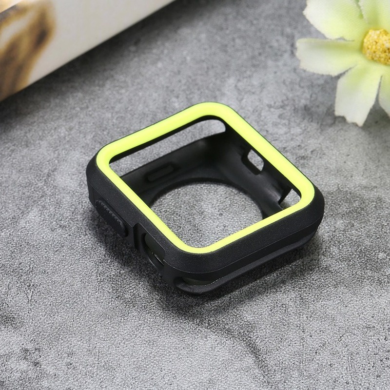 Ốp nhựa silicone cho Apple Watch đồng hồ thông minh Series 1/2/3/4/5/6/SE size 38/40/42/44mm