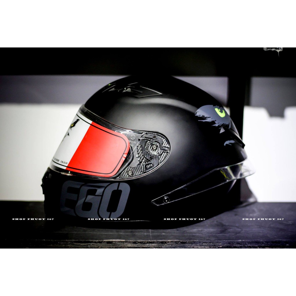 Nón Fullface EGO tem đen trơn