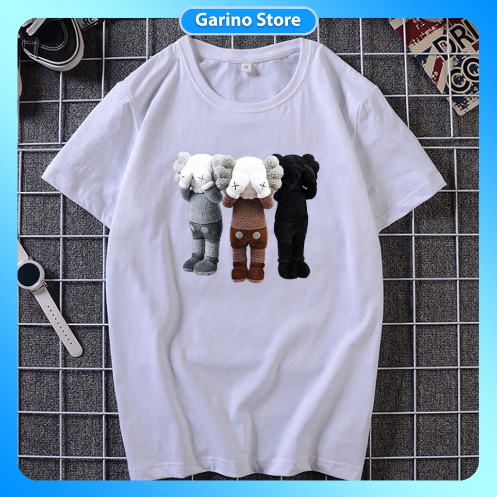 Áo thun nam nữ unisex ngắn tay không cổ đẹp KAWS Garino Store | BigBuy360 - bigbuy360.vn