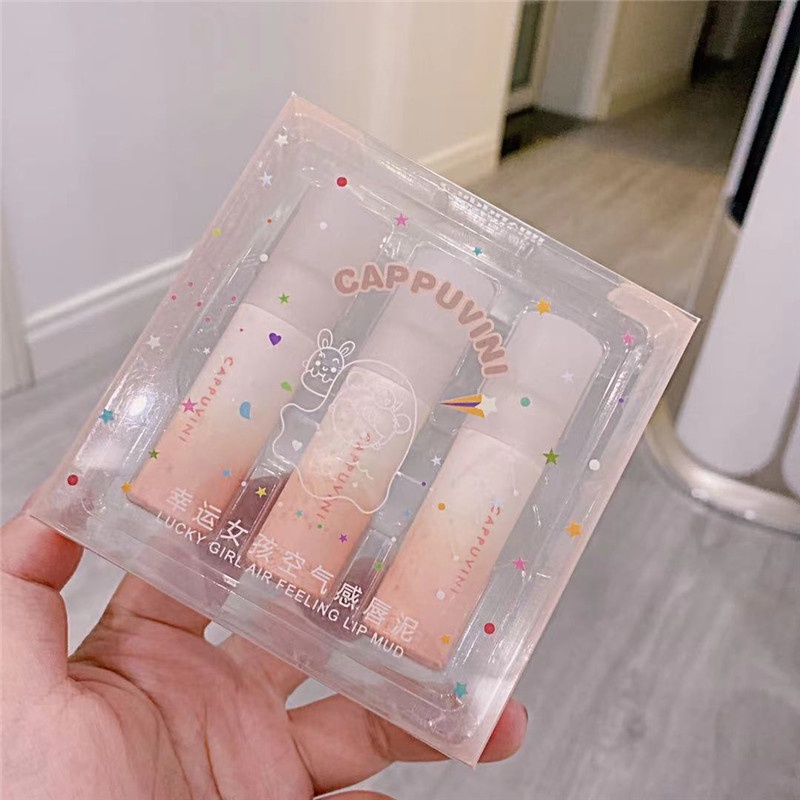 [Hàng mới về] Set 3 Son Môi Cappuvini Dưỡng Ẩm Lâu Trôi Chống Thấm Nước Mềm Mịn | BigBuy360 - bigbuy360.vn