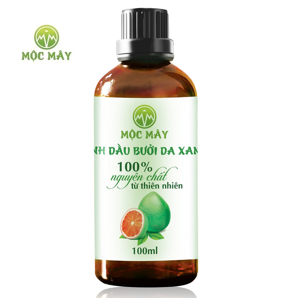 Tinh dầu vỏ bưởi da xanh Mộc Mây chai 100ml giúp kích thích mọc tóc, dưỡng tóc, giảm rụng tóc