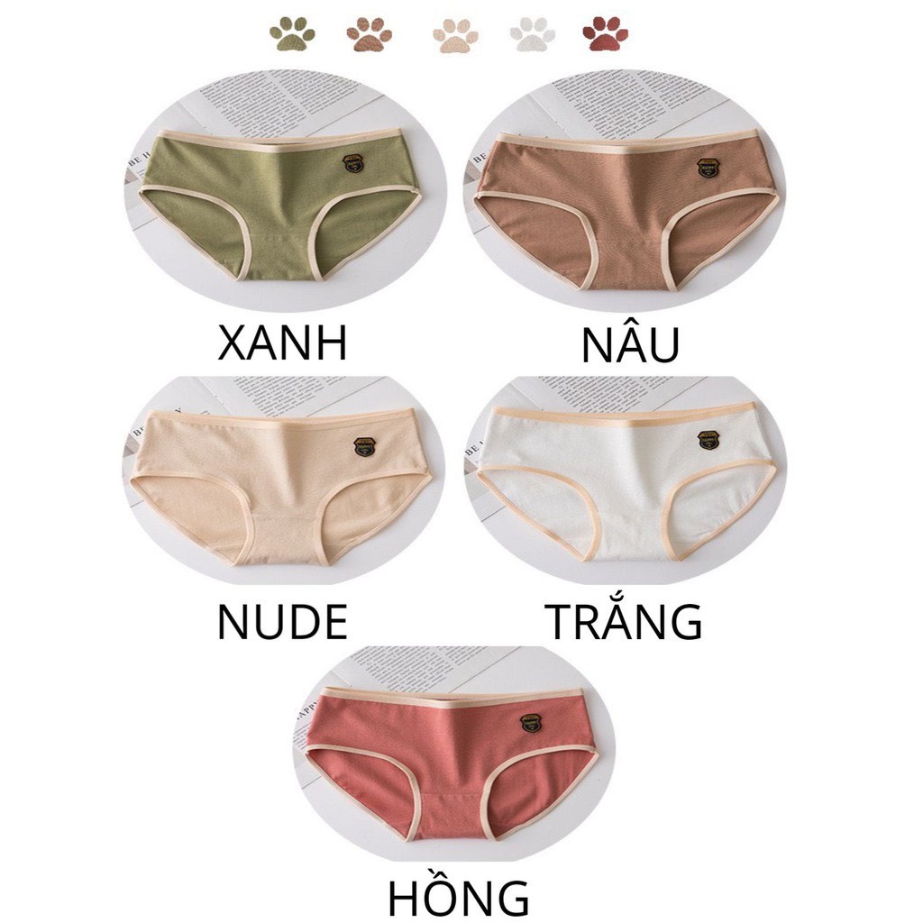 Quần Lót Nữ - Quần Lót Cotton Họa Tiết Cute Mềm Mịn Siêu Thoáng Mát  BELLAR BRA L003
