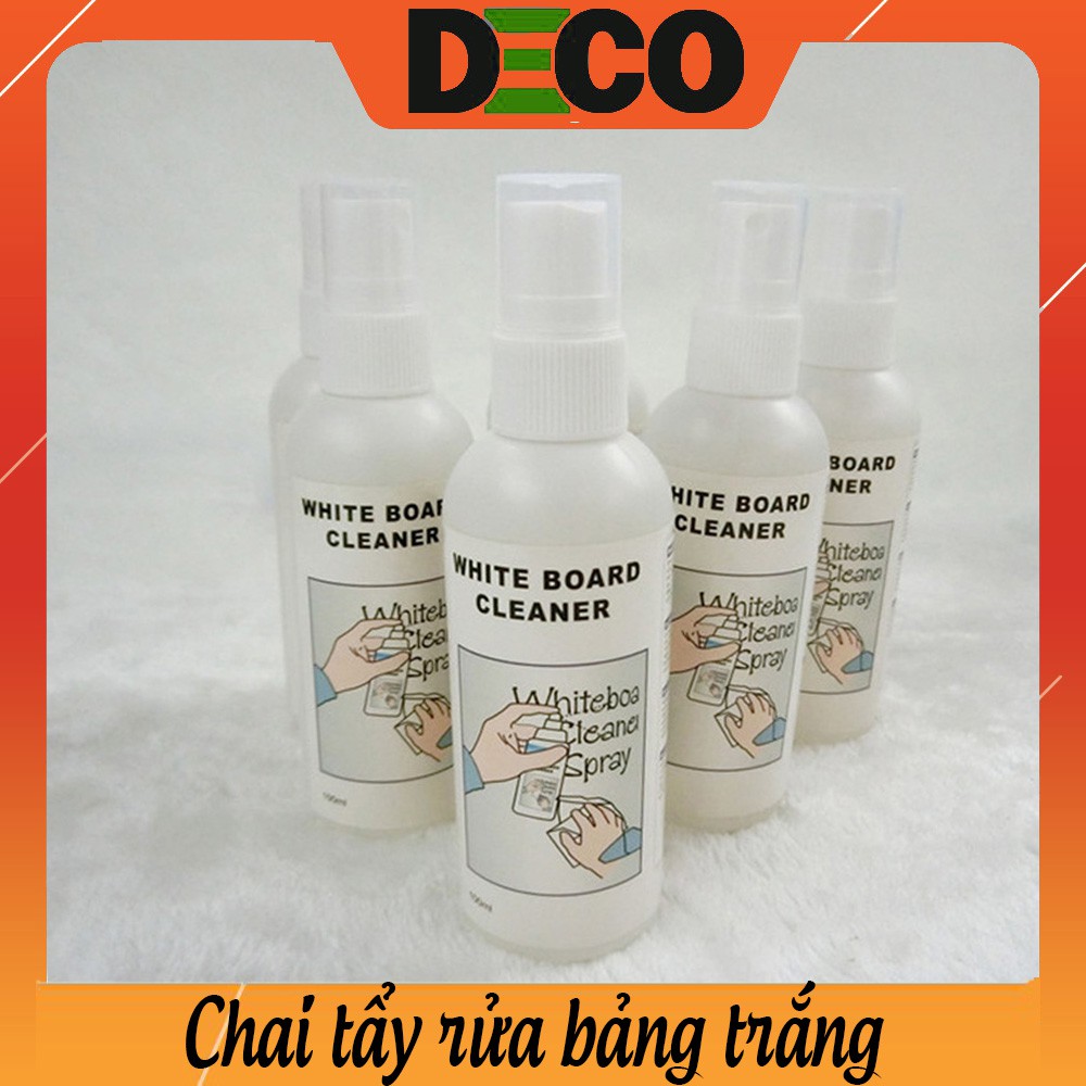 Nước làm sạch bảng dạng chai xịt 100ml giúp kéo dài tuổi thọ bảng trắng