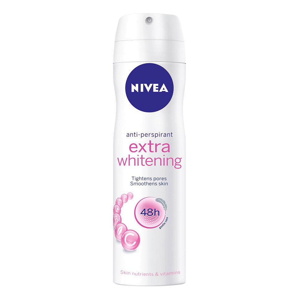 Xịt Ngăn Mùi Nữ Nivea 150ml Extra Whitening  mẫu mới 100% chính hãng. | BigBuy360 - bigbuy360.vn