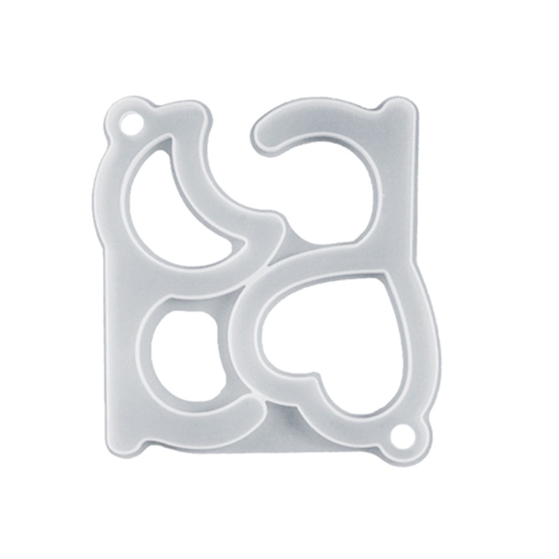 Khuôn Silicone Làm Móc Khóa Resin Đa Năng DIY