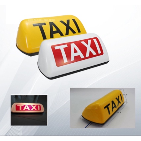 Mào TAXI có đèn, đế nam châm,gồm 2 màu vàng và trắng