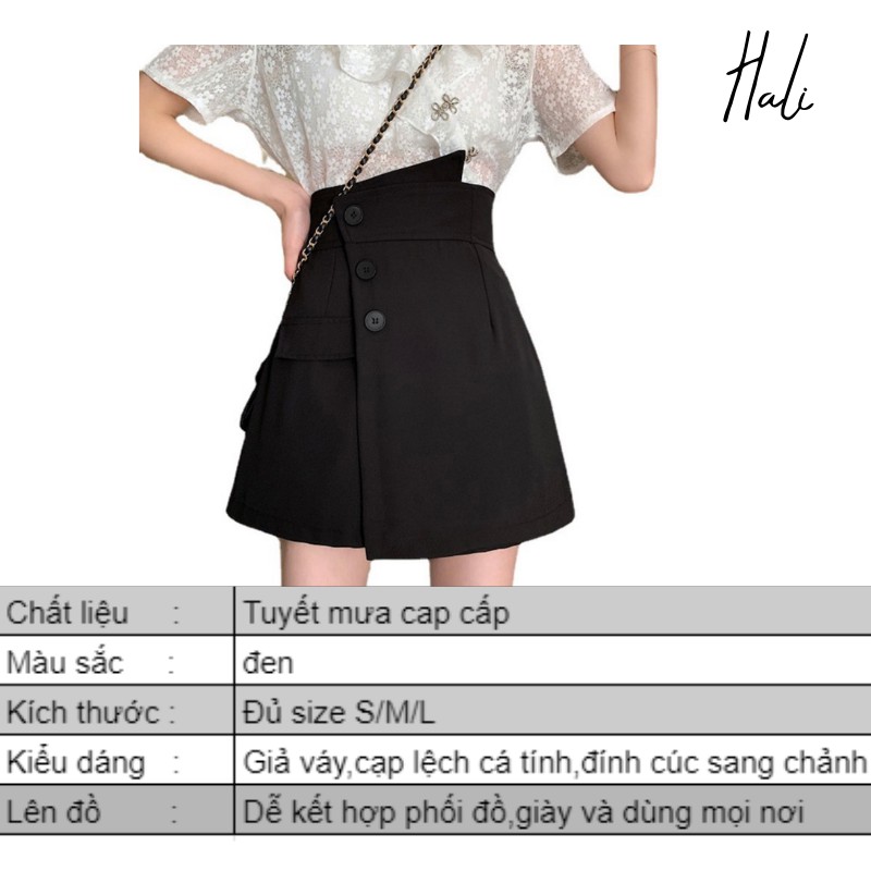 Quần giả váy nữ thời trang cạp lệch HALI sang trọng thời thượng hottrend 2021 | BigBuy360 - bigbuy360.vn