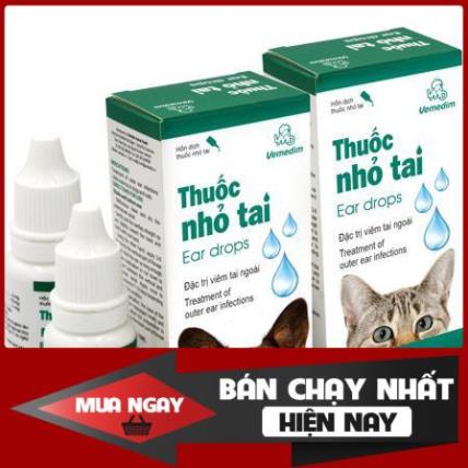 [❌GIÁ SỈ❌] THUỐC NHỎ TAI ĐẶC TRI VIÊM TAI NGOÀI DO VI KHUẨN và NẤM TRÊN CHÓ MÈO ❤️