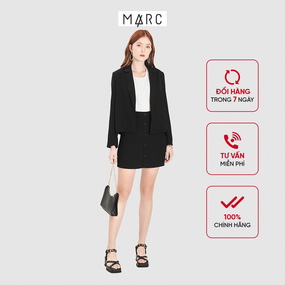 Áo blazer nữ MARC FASHION crop cài 1 nút CBVH0602