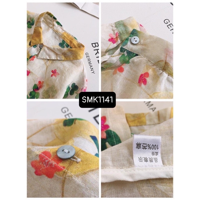 Áo Sơ Mi Hoa Vintage Tay Lỡ
