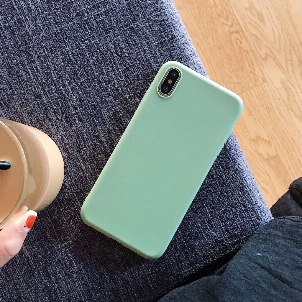 Ốp lưng điện thoại bằng Silicone màu trơn dành cho Iphone XR XSmax X 6 7 8 6plus 8plus 11 11Promax 11Pro | BigBuy360 - bigbuy360.vn