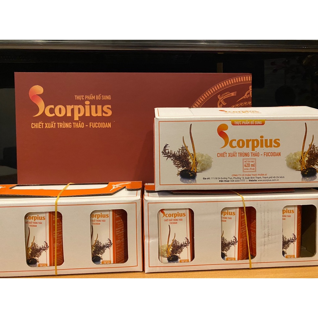 Scorpius - 2 Hũ 70ml Chiết xuất trùng thảo - Quà tặng sức khoẻ, Thực phẩm bổ sung hỗ trợ sức khoẻ.