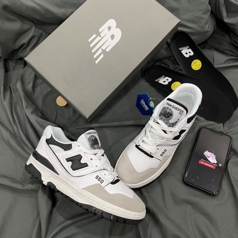 GIÀY NEW.BALANCE 550 WHITE BLACK 1:1 SC [ FULL BOX + FREE SHIP ] | BigBuy360 - bigbuy360.vn